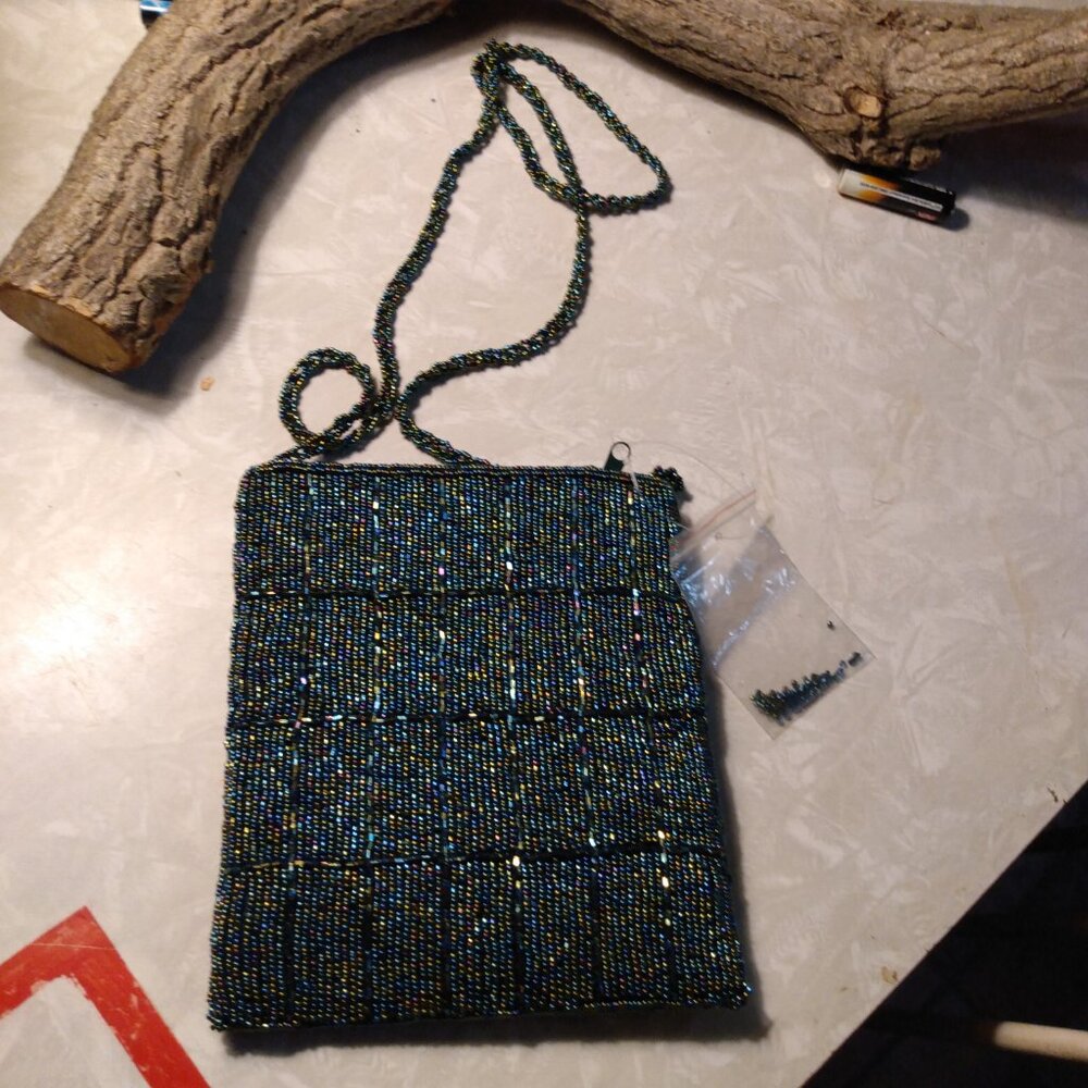 Small Ermo Beaded Shoulder Evening  Bag Purse